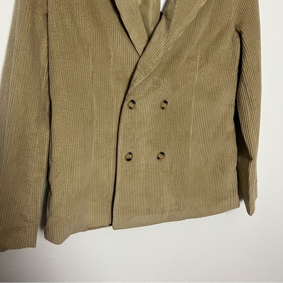 NWT Petal & Pup Tan Corduroy Blazer Jacket Double Breasted - Picture 8 of 12